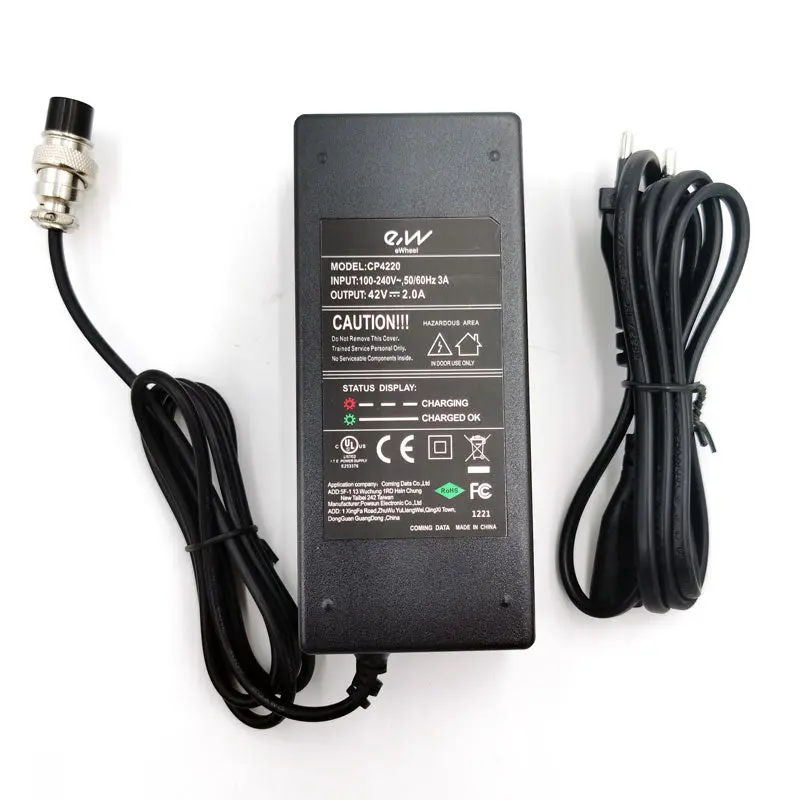 CARICABATTERIA premium 42V 2A connettore GX16