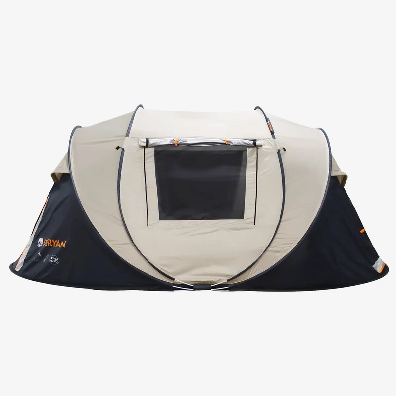 Tenda pop-up di lusso - Colonna d'acqua 8000 mm - Colore sabbia - 4 persone