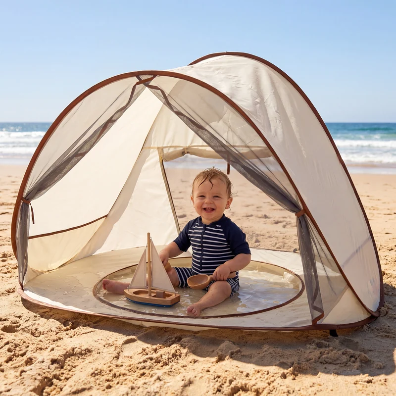 Tenda da spiaggia per bambini - Piscina gonfiabile 3 in 1 - Piscina per bambini
