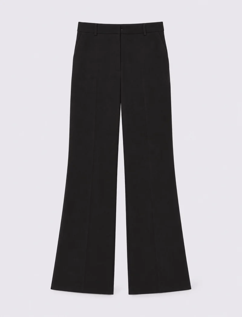 Pantalone con tasche davanti e pinces al dietro - Nero