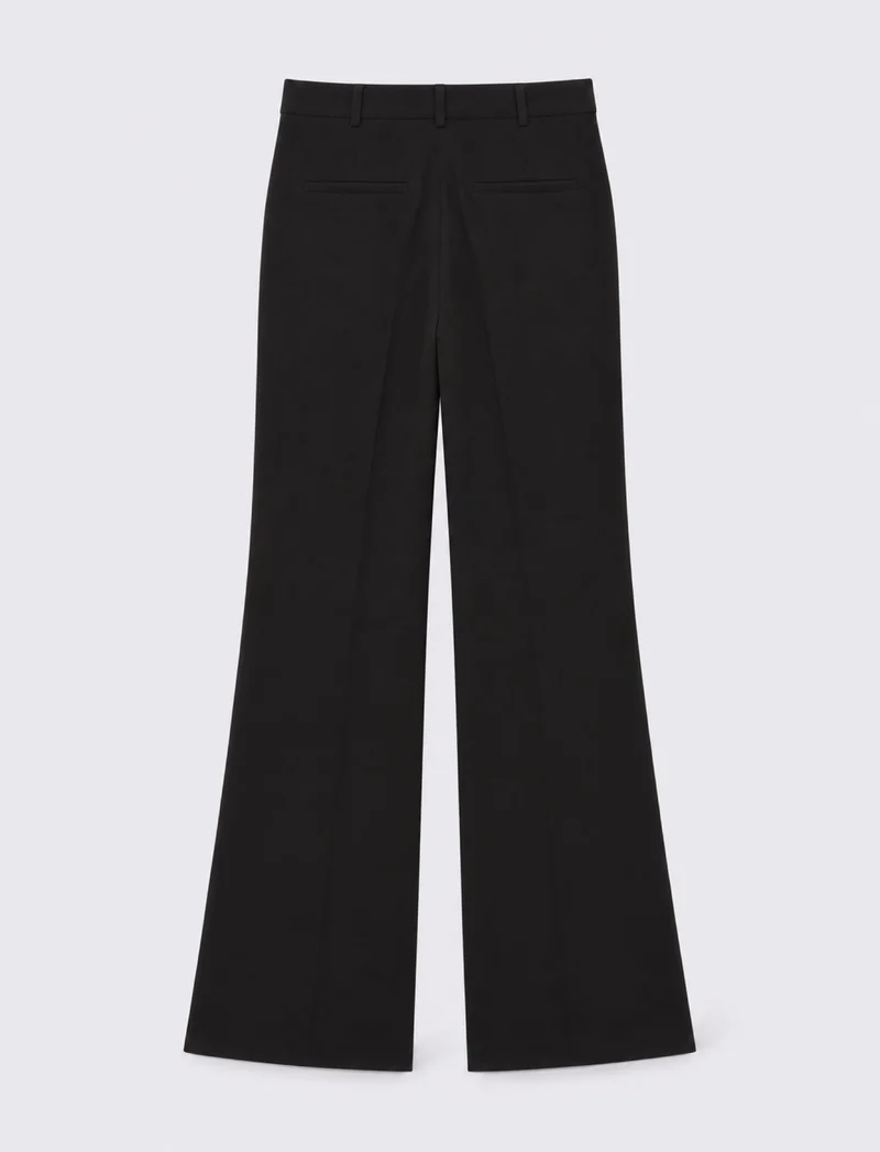 Pantalone con tasche davanti e pinces al dietro - Nero