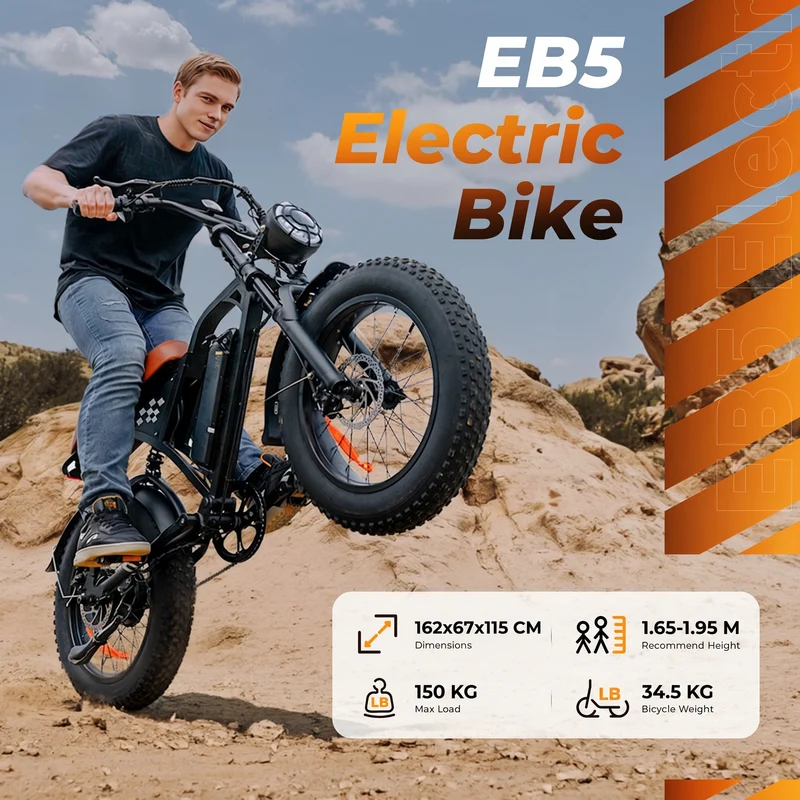 iScooter EB5 20″ Fat Tire E-Mountainbike