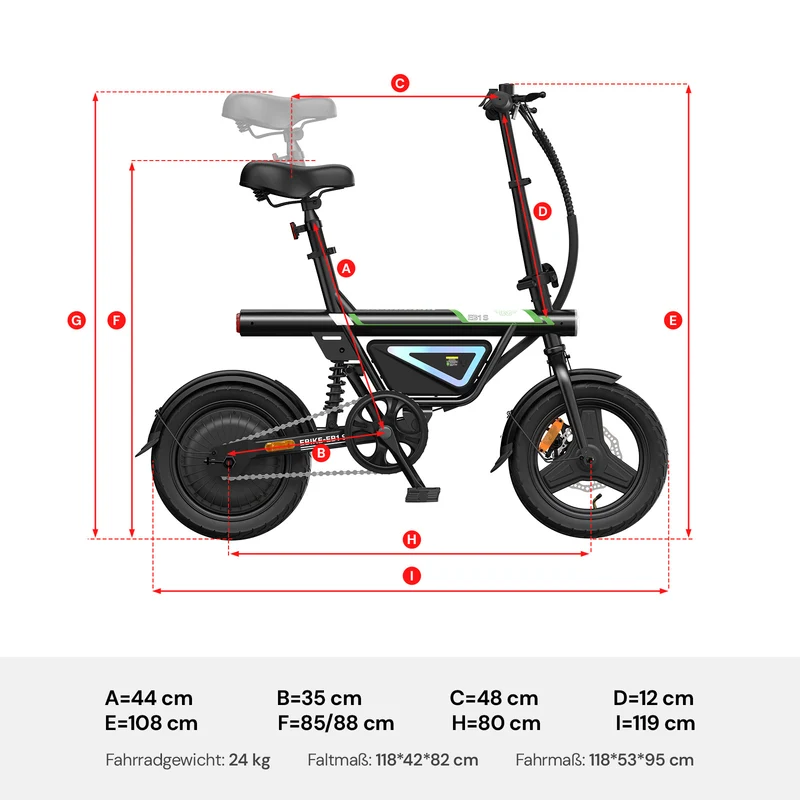 U1/EB1S Foldable Electric Bike 500W