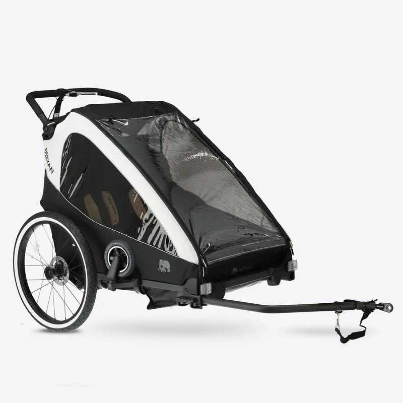 Carrello per bicicletta di lusso V2 - Passeggino da passeggio - Passeggino da corsa Cream