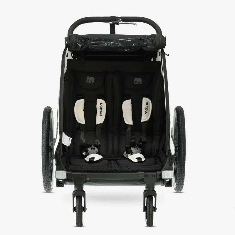 Carrello per bicicletta di lusso V2 - Passeggino da passeggio - Passeggino da corsa Cream