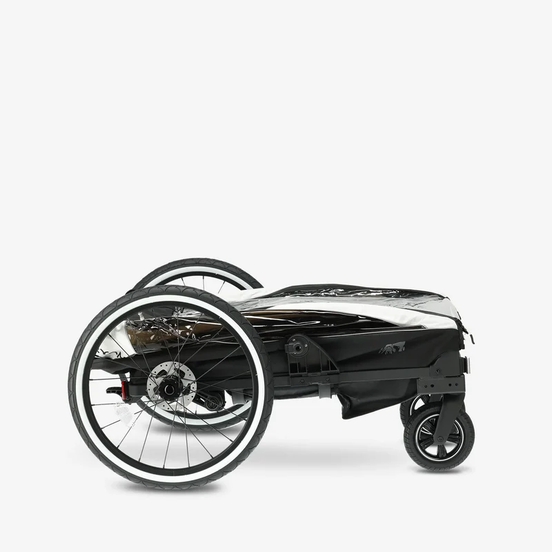 Carrello per bicicletta di lusso V2 - Passeggino da passeggio - Passeggino da corsa Cream