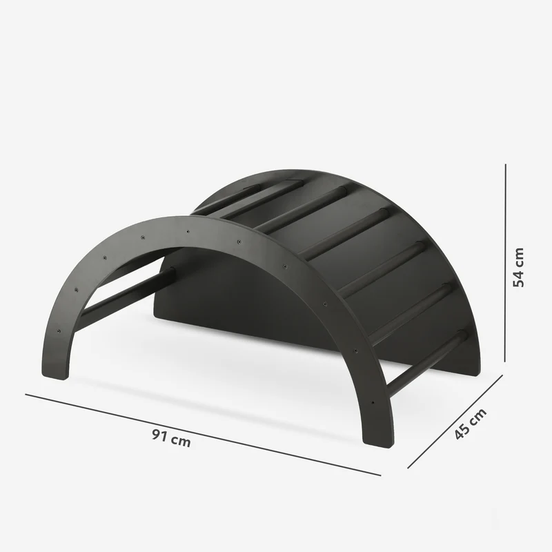 Arco da arrampicata multifunzionale 5 in 1 con cuscino e tavolo da disegno - Nero