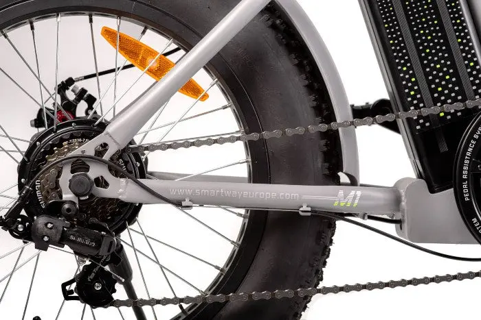 SMART WAY M1X Bicicletta Elettrica | ALL ROAD MONSTER E-bike FAT BIKE | MOTORE 250W | 36V 10AH | AUTONOMIA 35/40 km | RUOTE 20"x 4"