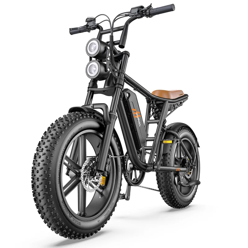 HILLMILES MileZoom 1 20" Retro Electric Mountain Bike 250W Motor 52V 15.6Ah Battery