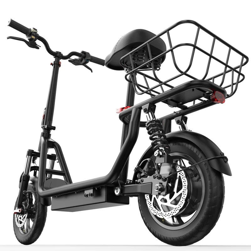 iScooter i12 500W Electric Scooter with Seat & Basket
