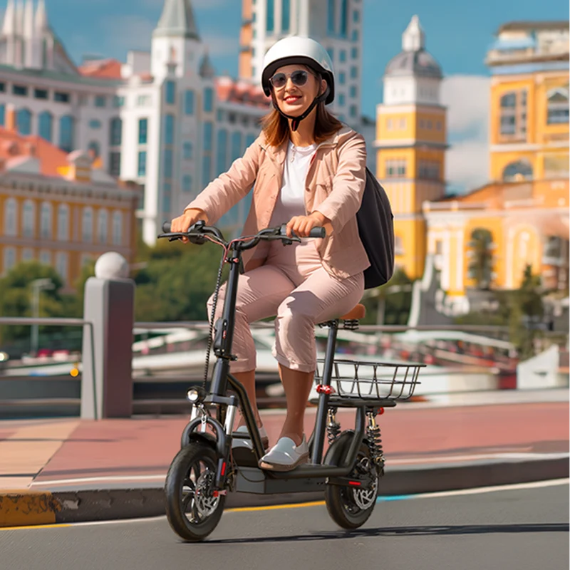iScooter i12 500W Electric Scooter with Seat & Basket