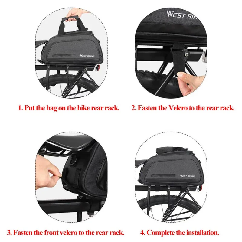 SHENGMILO Bike Rack Bag for Travel