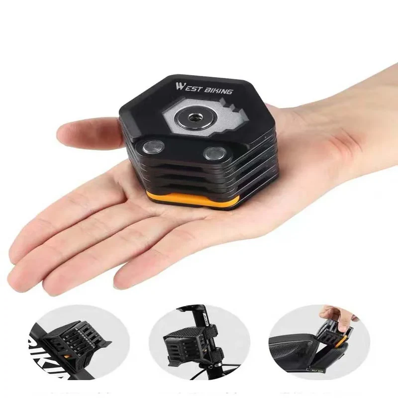 SHENGMILO Electric bicycle anti-theft lock folding chain lock anti-theft portable anti-hydraulic shear