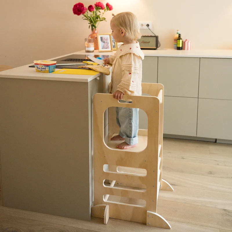 Torre di apprendimento di lusso 4 in 1 - Torre di arrampicata con scivolo e lavagna