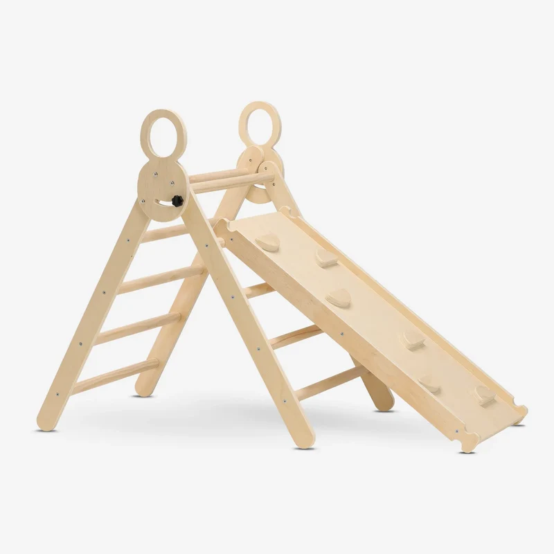 Struttura per arrampicata di lusso XXL - Triangolo, arco per arrampicata e scivolo - Cuscino incluso