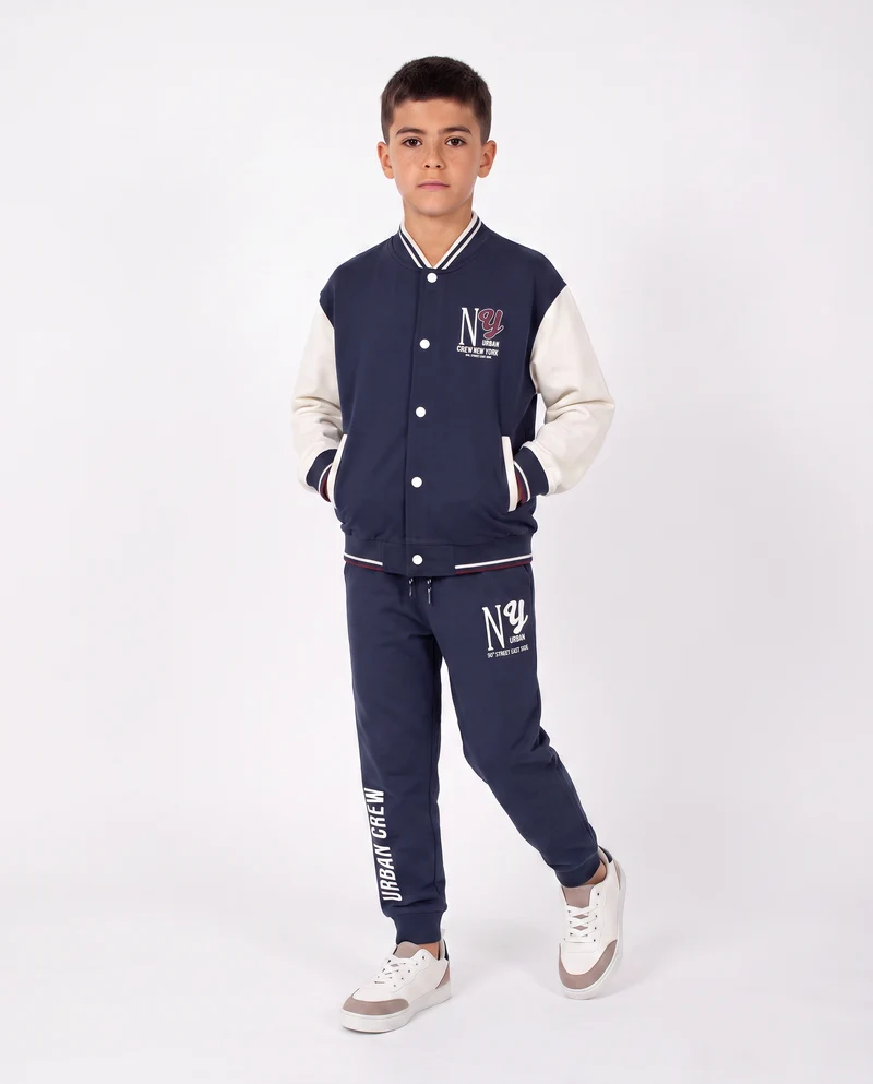 Jogger Bicolore in Cotone per Tempo Libero - Blu