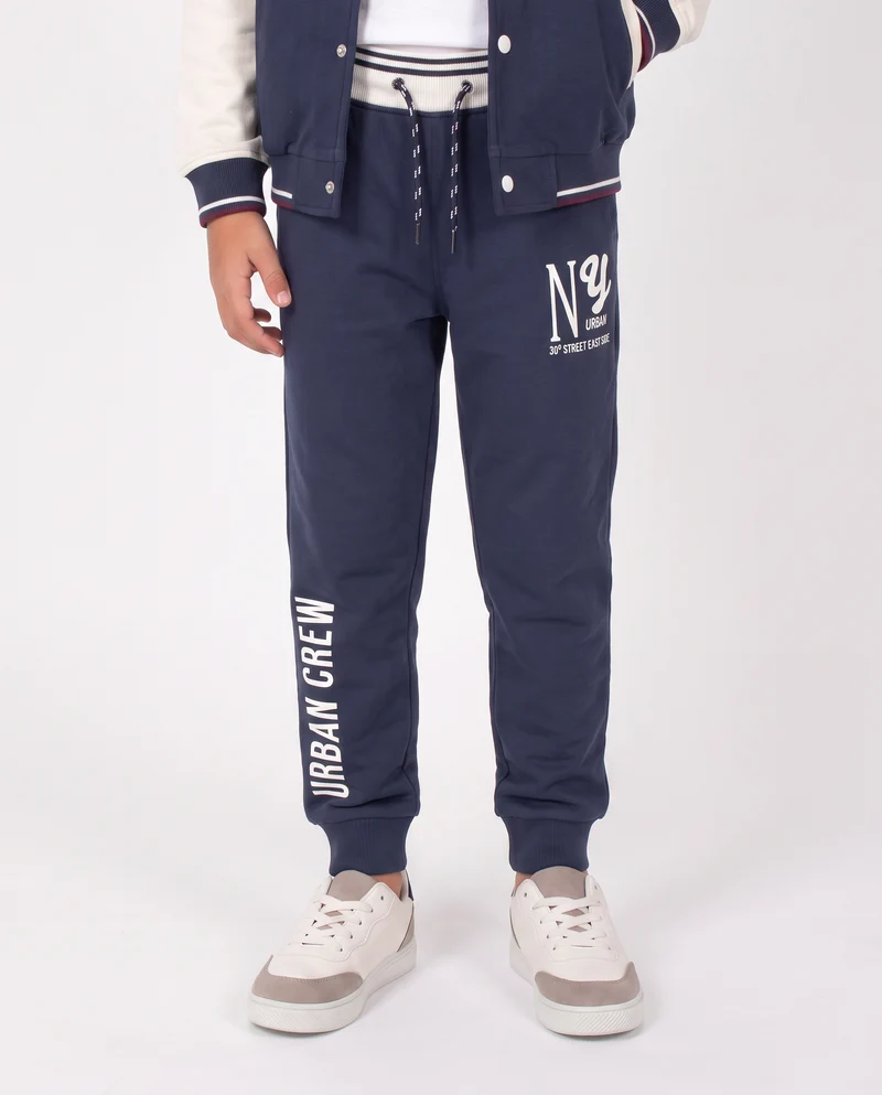 Jogger Bicolore in Cotone per Tempo Libero - Blu