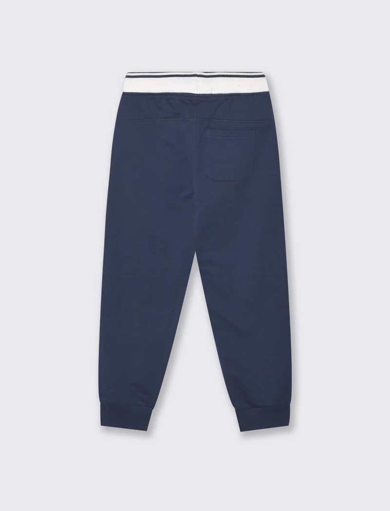 Jogger Bicolore in Cotone per Tempo Libero - Blu