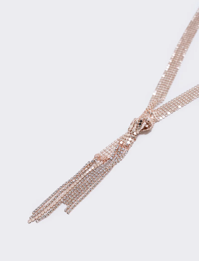 Collana con applicazioni - Oro rosa