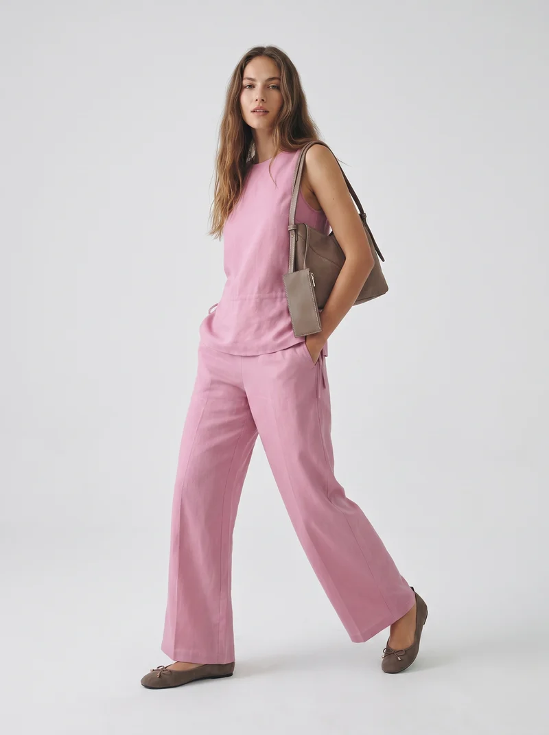 Blusa Smanicata con Sacchi e Laccetti - Rosa