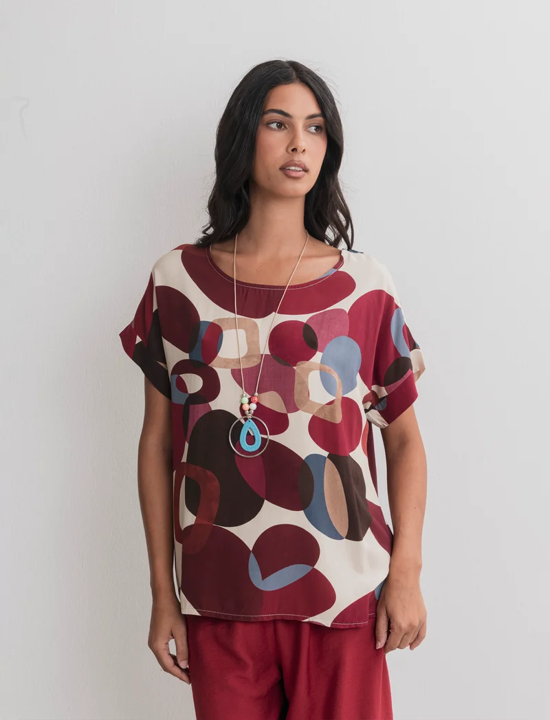 Casacca stampata con collana - Vinaccia