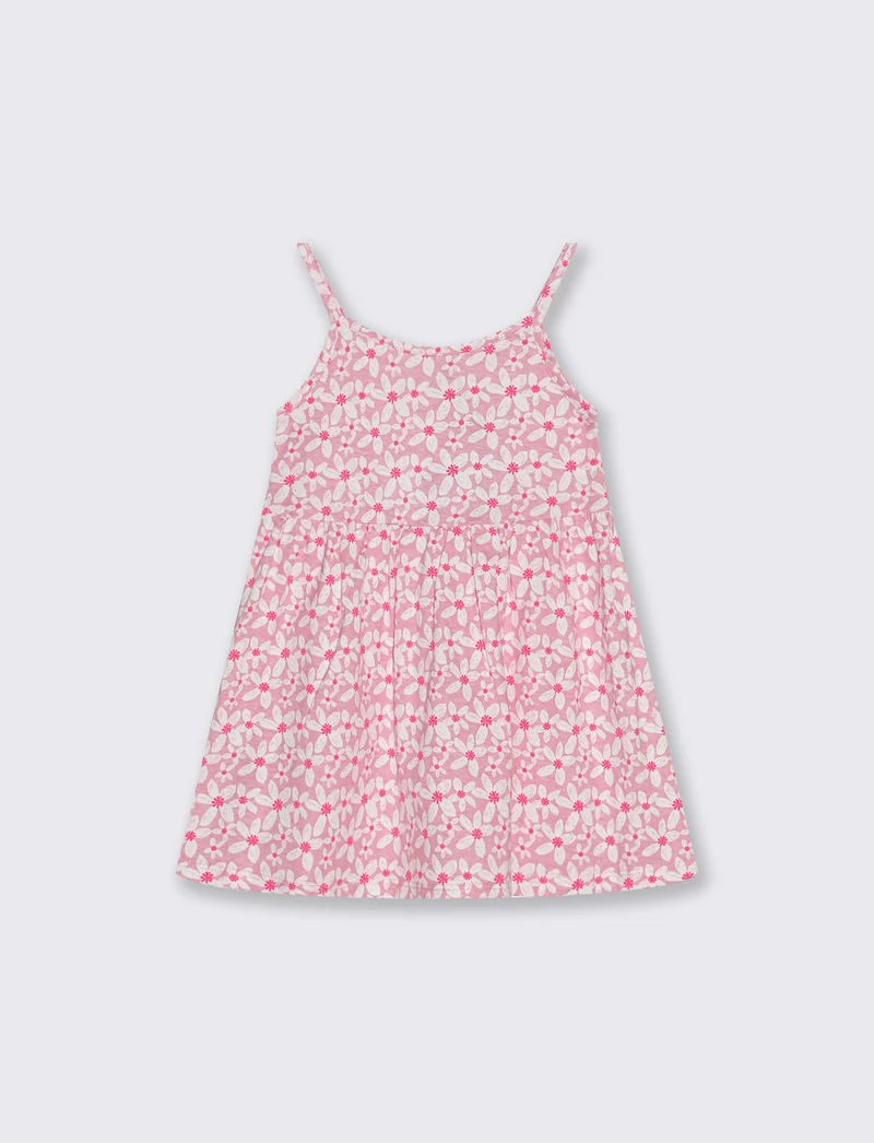 Vestitino a bretelline in cotone fresco - Rosa