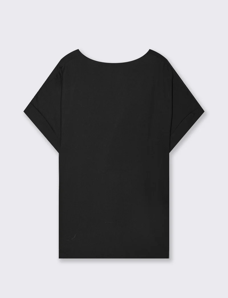 Casacca over con collana - Nero