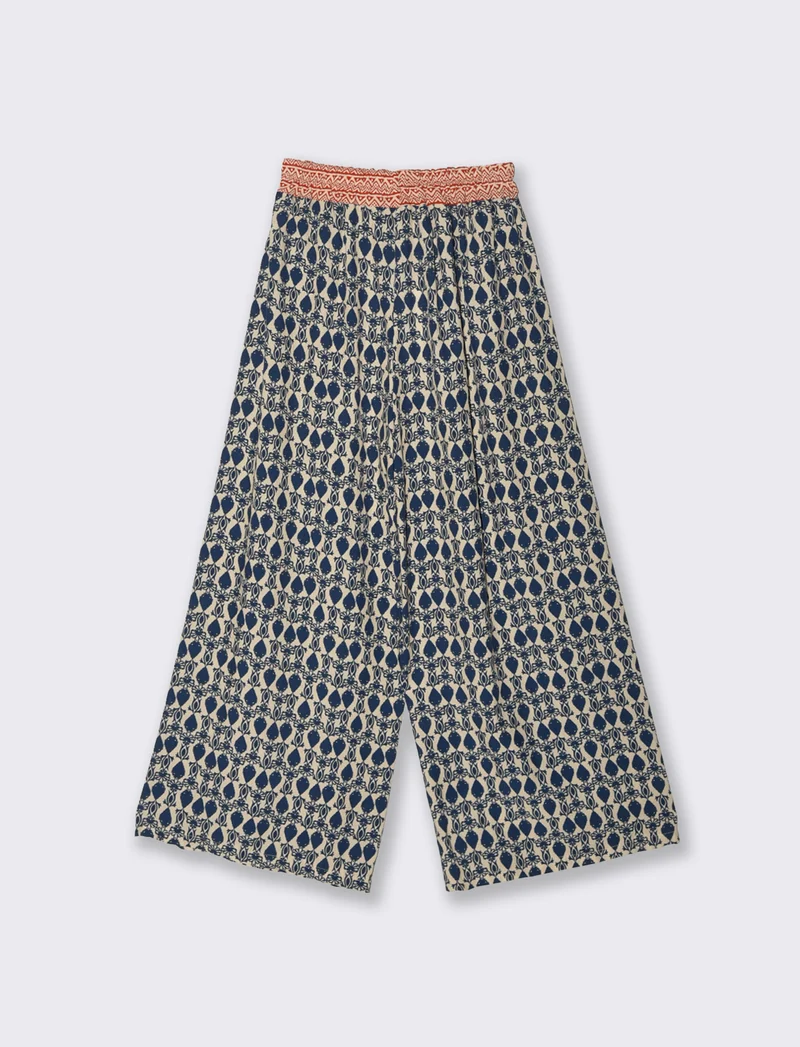 Pantalone largho stampato in viscosa - var 2