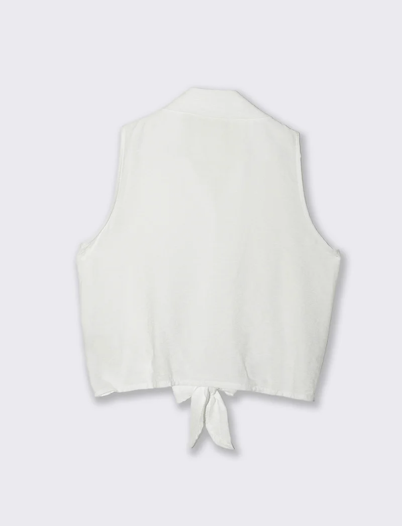 Camicia smanicata - Bianco