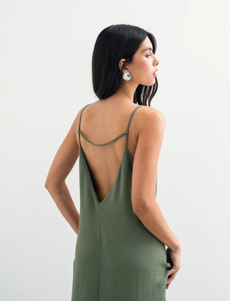 Vestito lungo con bretelline - Ve.milit.