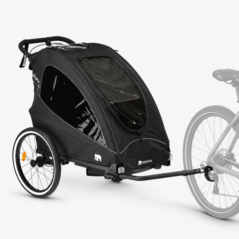 Rimorchio da bicicletta di lusso 3 in 1: passeggino e jogger - 1 posto