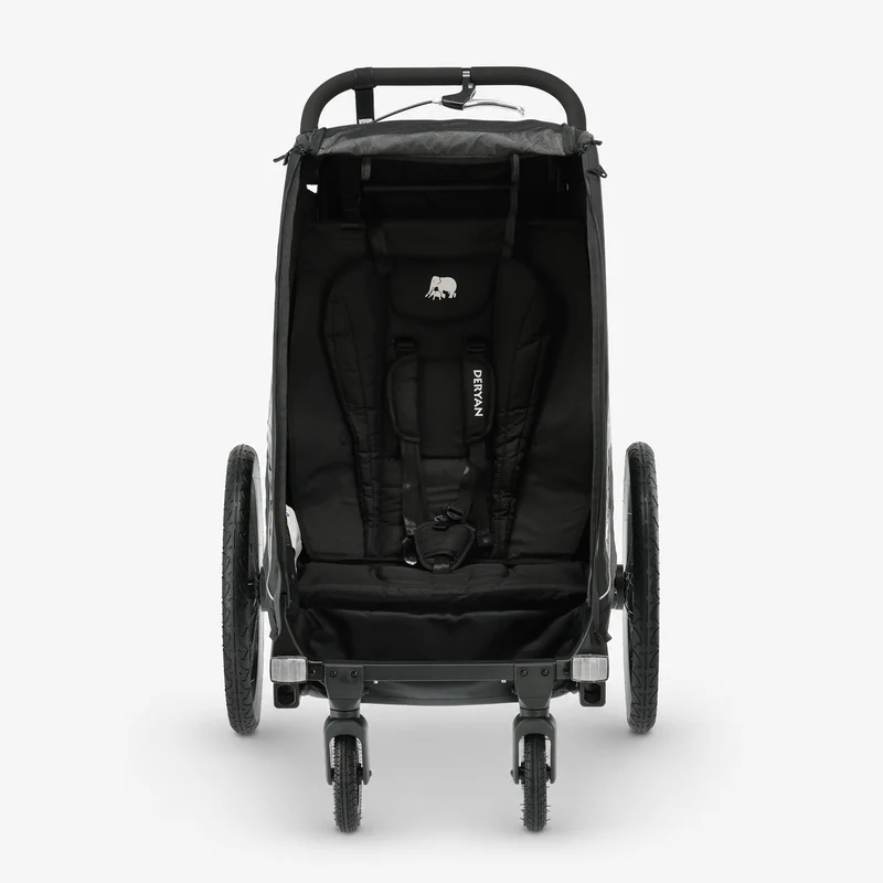 Rimorchio da bicicletta di lusso 3 in 1: passeggino e jogger - 1 posto