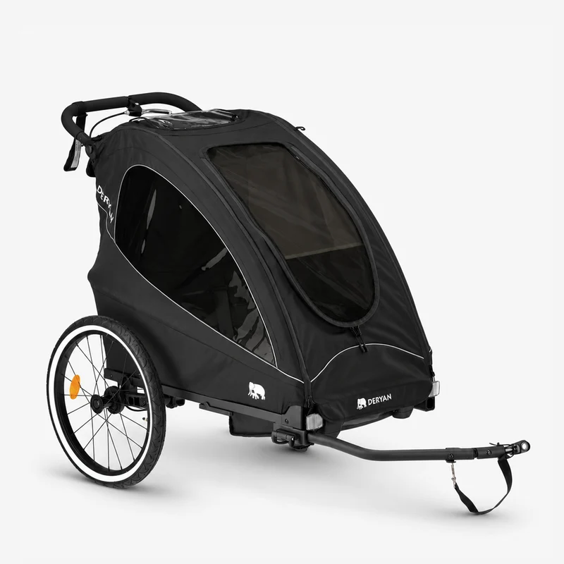Rimorchio da bicicletta di lusso 3 in 1: passeggino e jogger - 1 posto