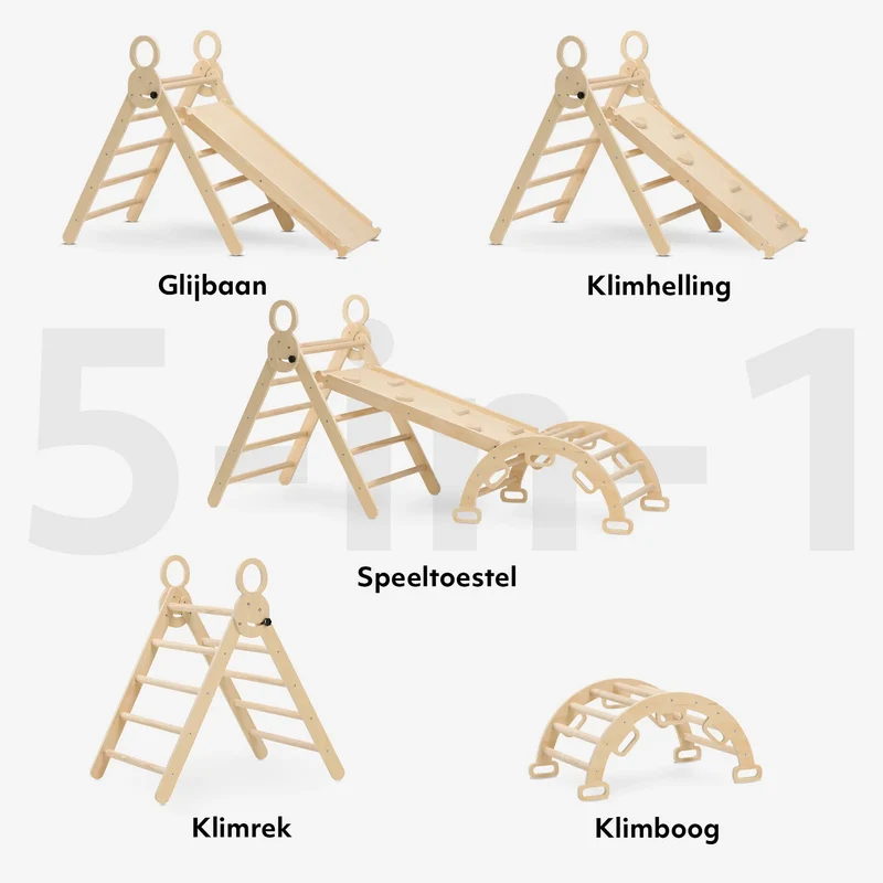 Struttura per arrampicata di lusso XXL - Triangolo, arco per arrampicata e scivolo