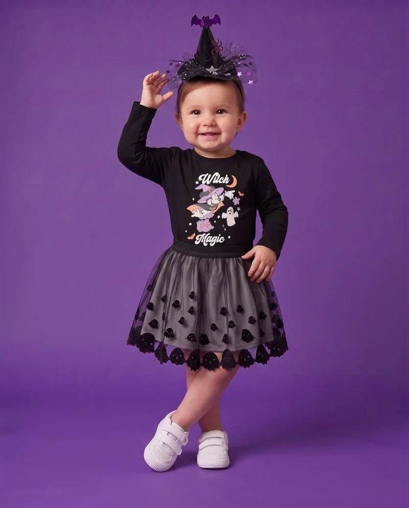 T shirt Halloween Disney con personaggi - Nero