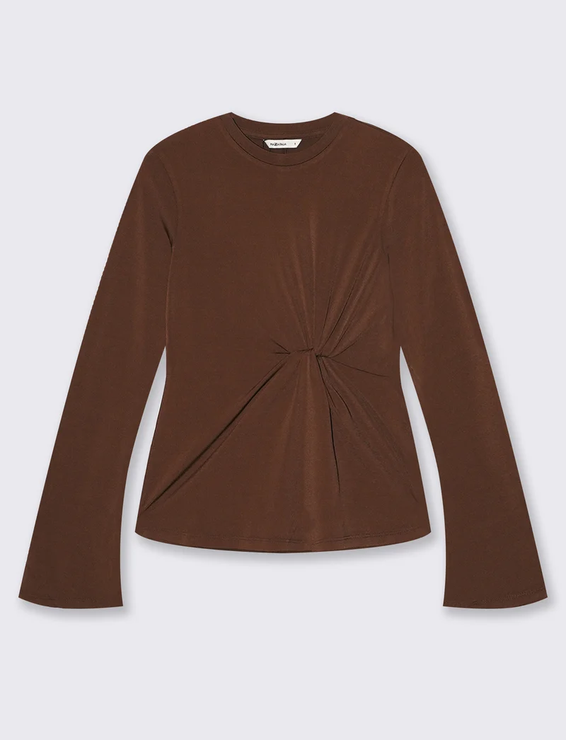 t-shirt ml nodo - Marrone