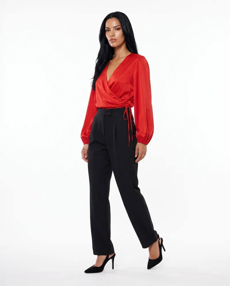Casacca con chiusura a laccetto elegante - Rosso