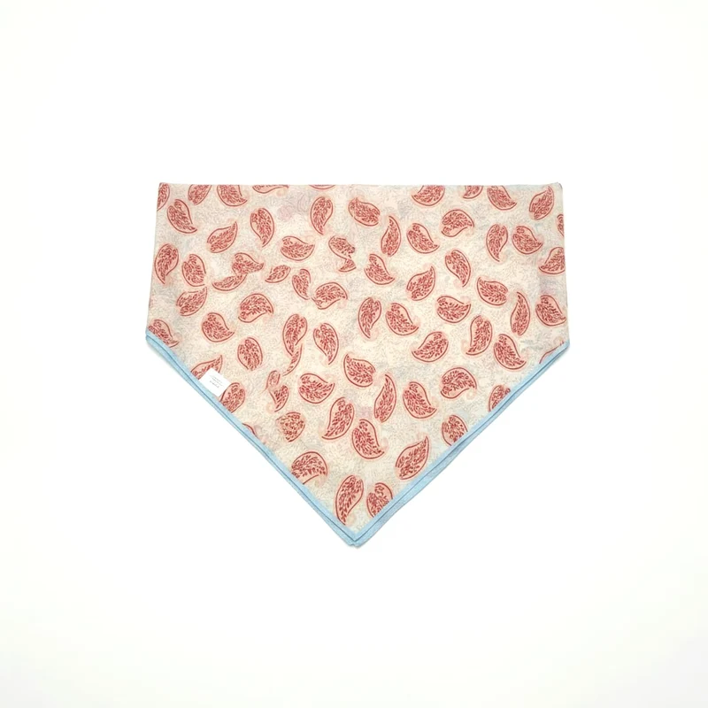 Foulard donna triangolo double face stampato - Azzurro