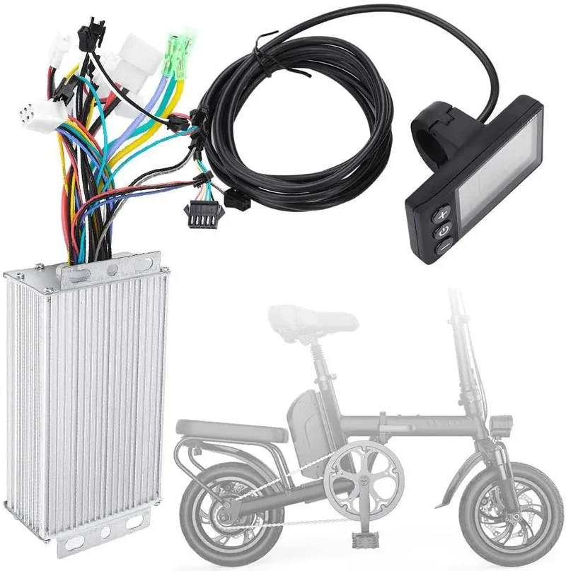 Controller Brushless, Controller per Bicicletta e Set di Display LCD per E-Bike da 12,5 mm per Monopattino Elettrico da 22,5 mm(500W 48V)