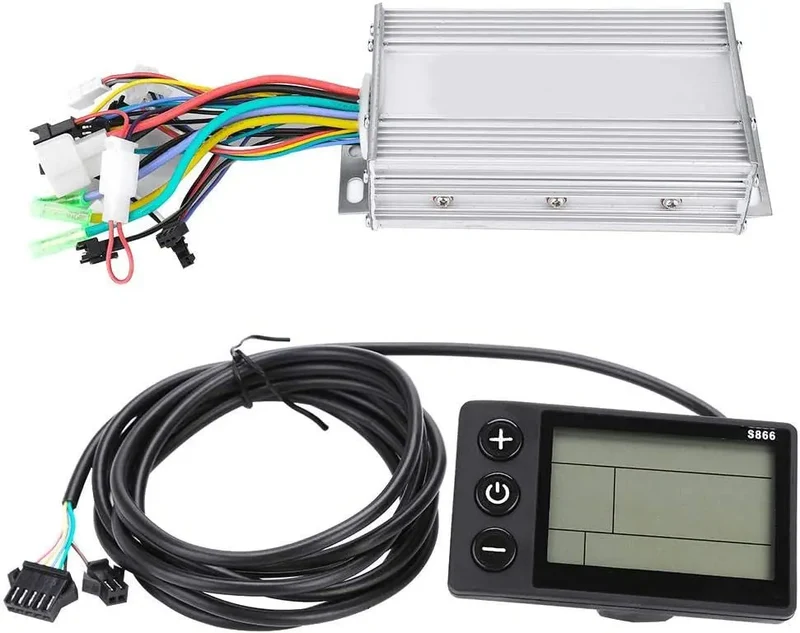 Controller Brushless, Controller per Bicicletta e Set di Display LCD per E-Bike da 12,5 mm per Monopattino Elettrico da 22,5 mm(500W 48V)