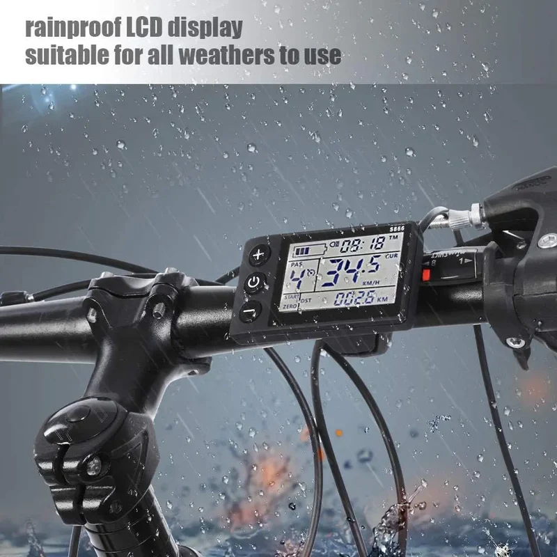Controller Brushless, Controller per Bicicletta e Set di Display LCD per E-Bike da 12,5 mm per Monopattino Elettrico da 22,5 mm(500W 48V)