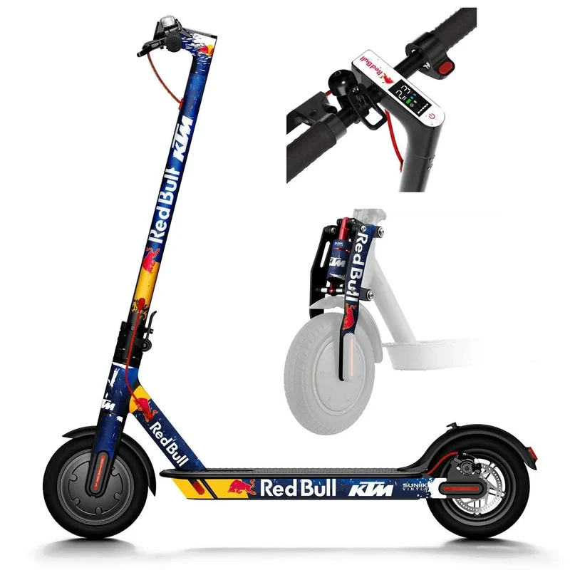 ADESIVI RedBull (BLU) per personalizzare il tuo monopattino XIAOMI o simili