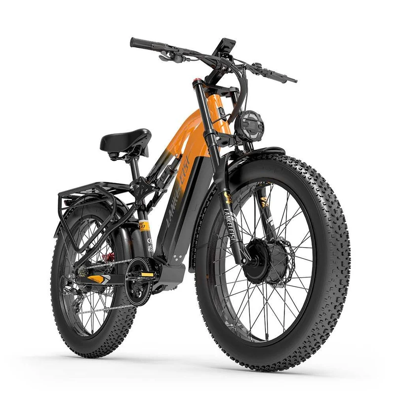 LANKELEISI MG800MAX 26" Fat Tires All Terrain Electric Bike 2*1000W Dual Motor 48V 20Ah Battery