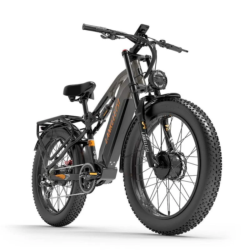 LANKELEISI MG800MAX 26" Fat Tires All Terrain Electric Bike 2*1000W Dual Motor 48V 20Ah Battery