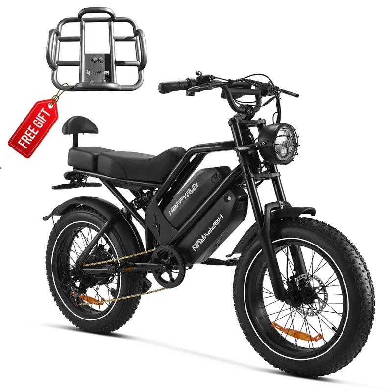 HAPPYRUN G70 20" Electric Cargo Bike 2000W Peak Motor 48V 38Ah Battery