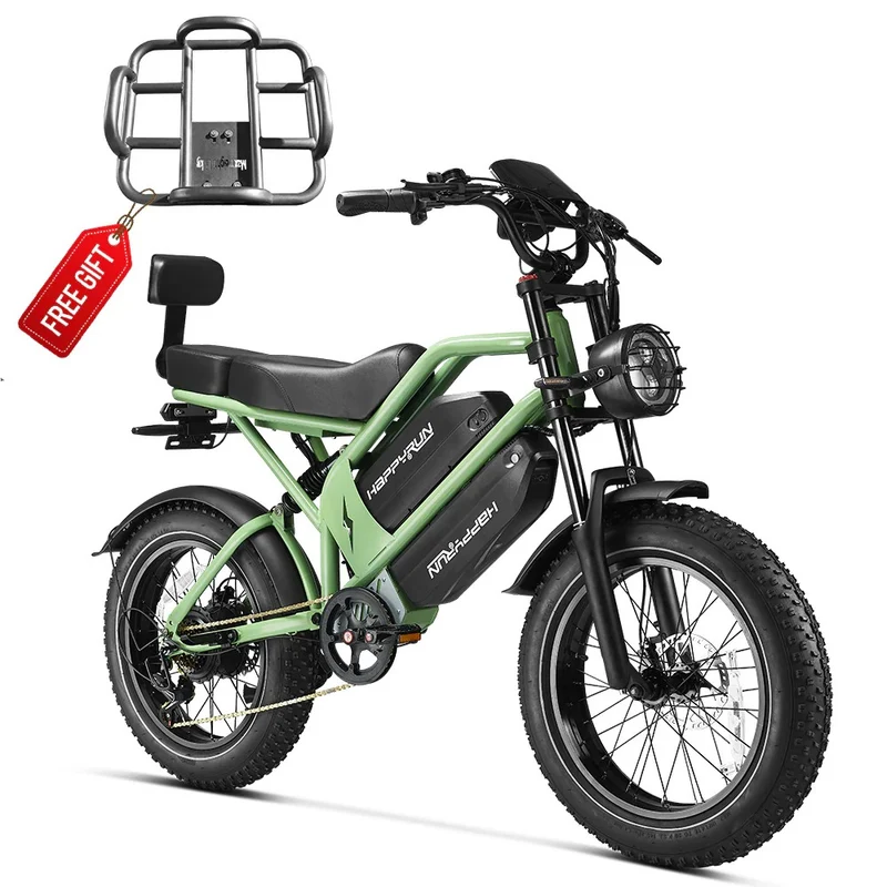HAPPYRUN G70 20" Electric Cargo Bike 2000W Peak Motor 48V 38Ah Battery