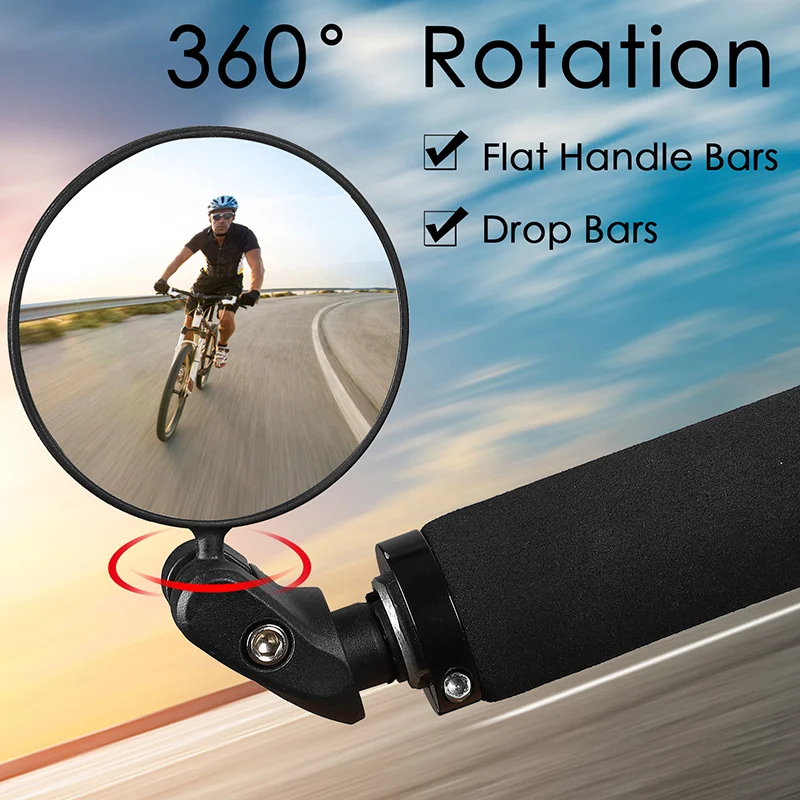 Specchietto Retrovisore Universale 360° per Bici e Monopattini Elettrici