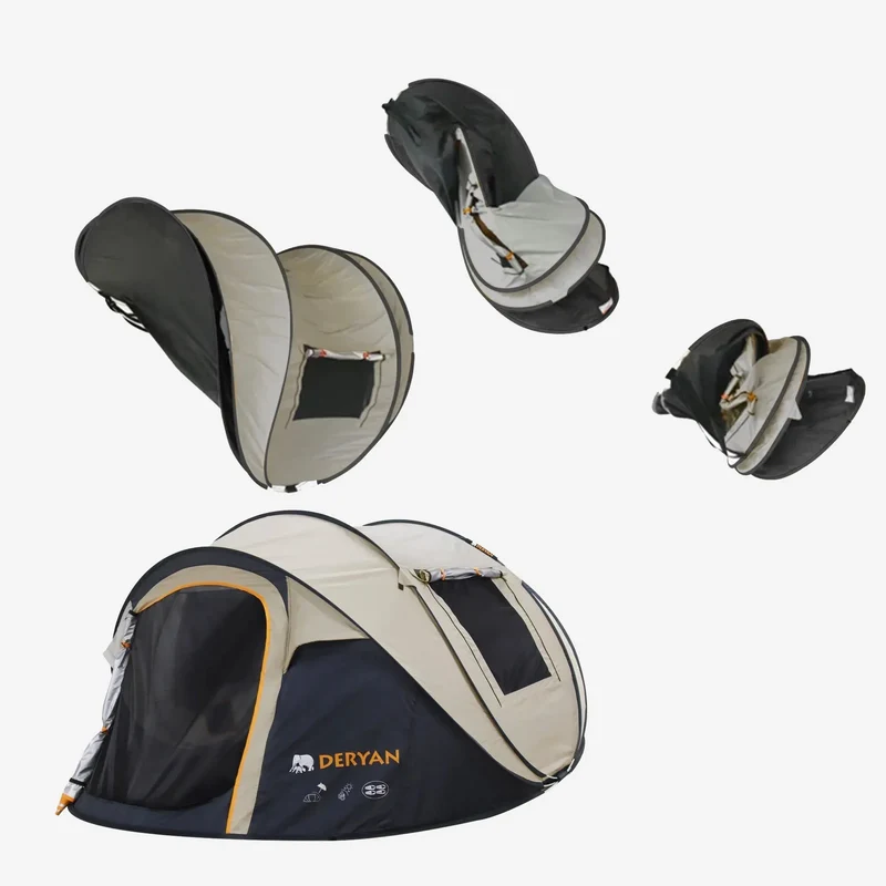 Tenda pop-up di lusso - Colonna d'acqua 5000 mm - Beige - 4 persone