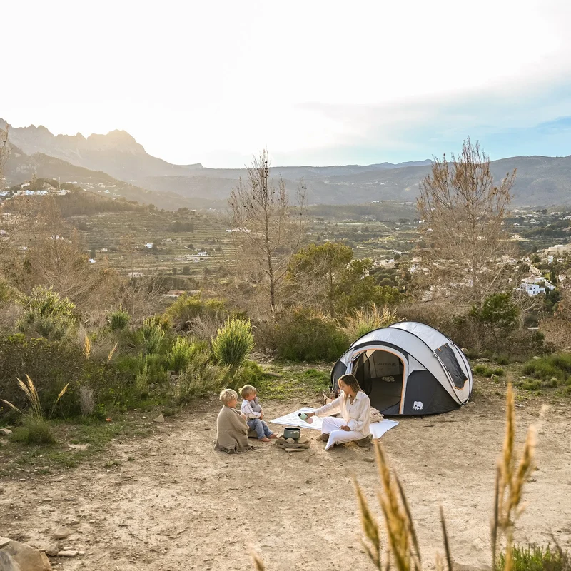 Tenda pop-up di lusso - Colonna d'acqua 5000 mm - Beige - 4 persone