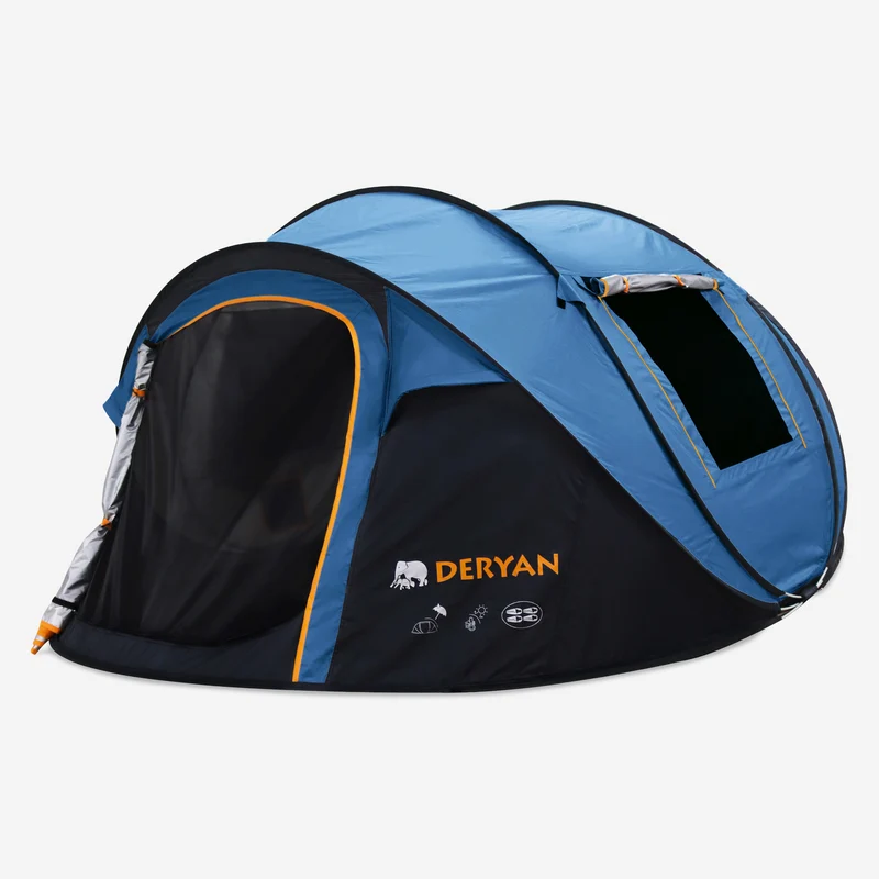 Tenda Pop Up Lusso - Colonna d'acqua 2000MM - Blu Navy - 4 Persone